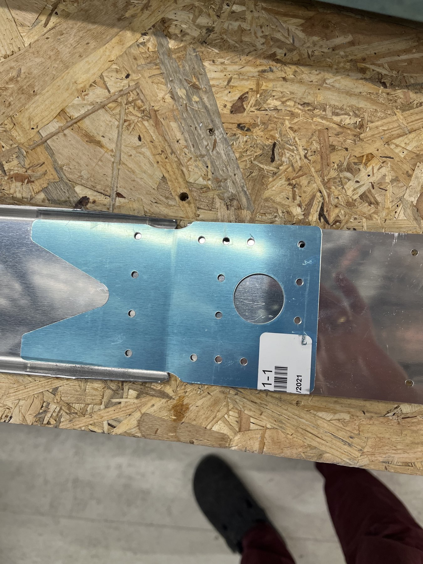 Passt genau zur Biegung vom Doubler (der schon so kam)