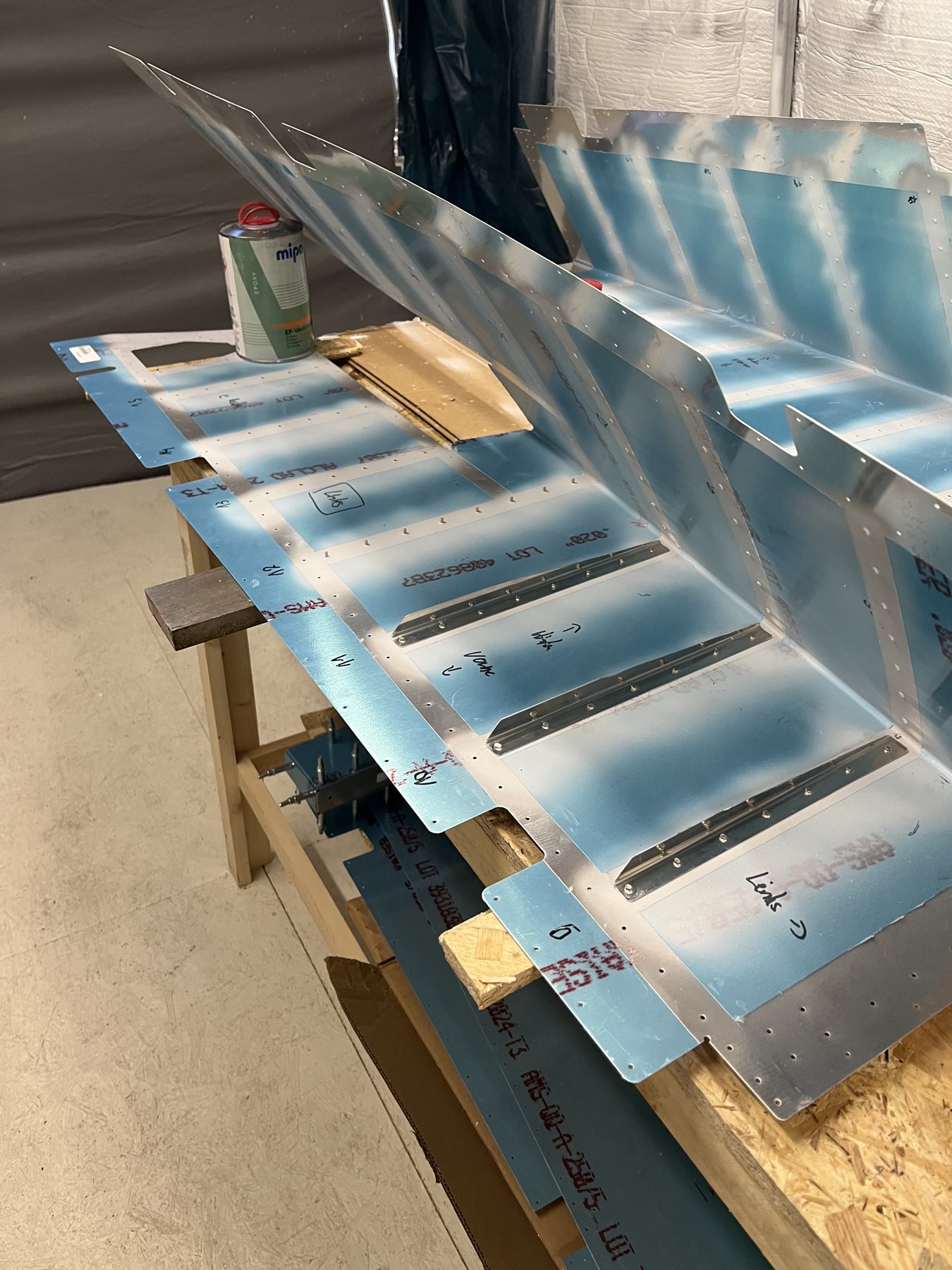 Die ersten drei Reihen fertig