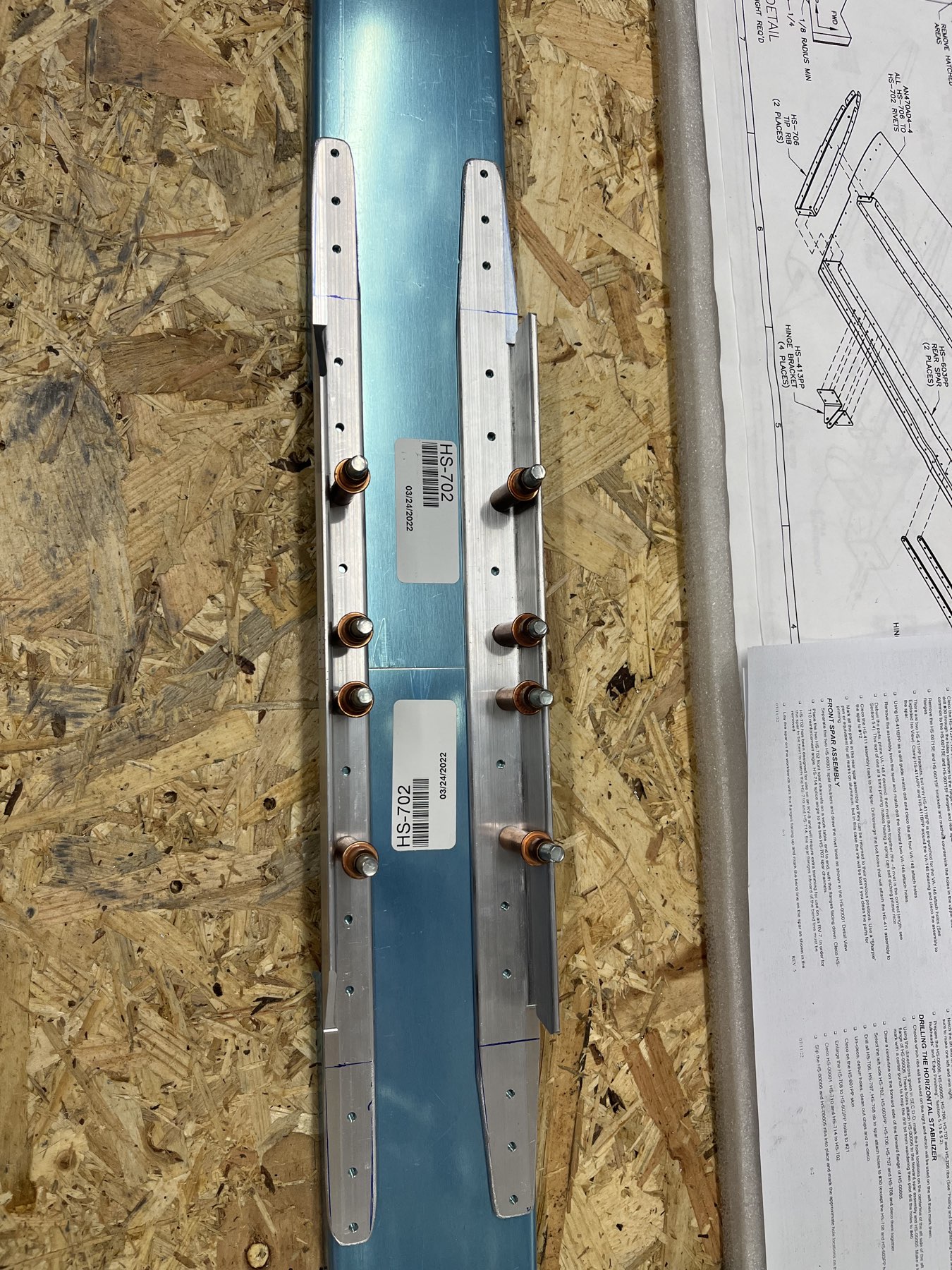 Verstärker Winkel an Front Spar