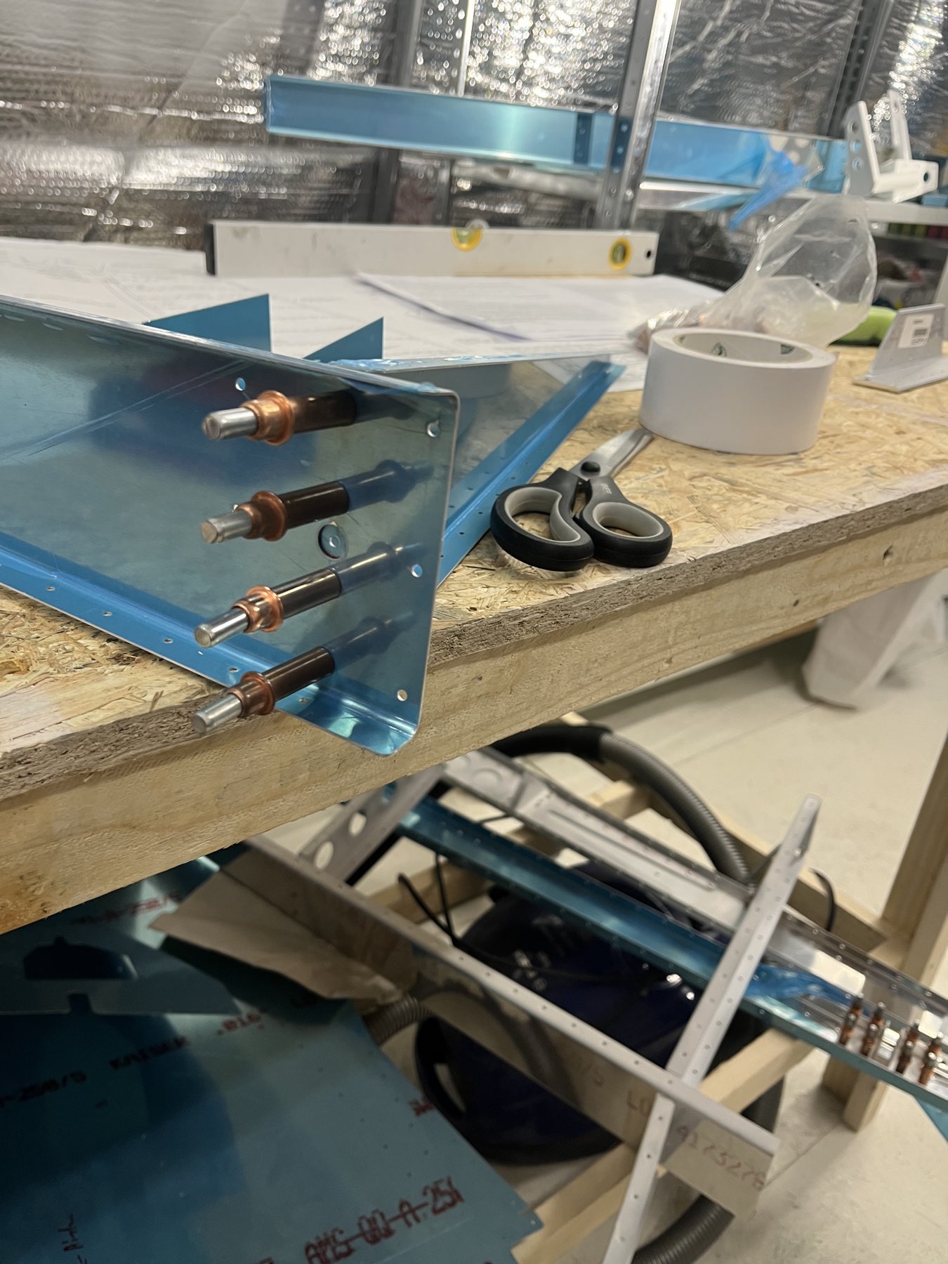 Unter Teil des Spars mit dem 3/8 Inch Loch, welches aufgebohrt werden muss