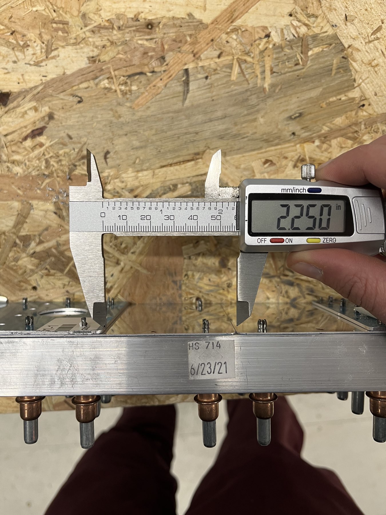 Genau die Abmessung, die der Plan fordert. Yay!